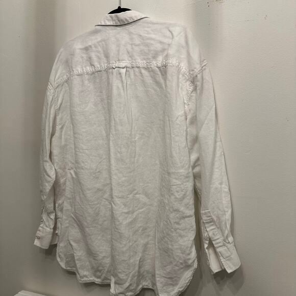 Athleta Playa Linen Shirt Button Down Long Sleeve Size 2X Lagenlook Beachy - Picture 4 of 7